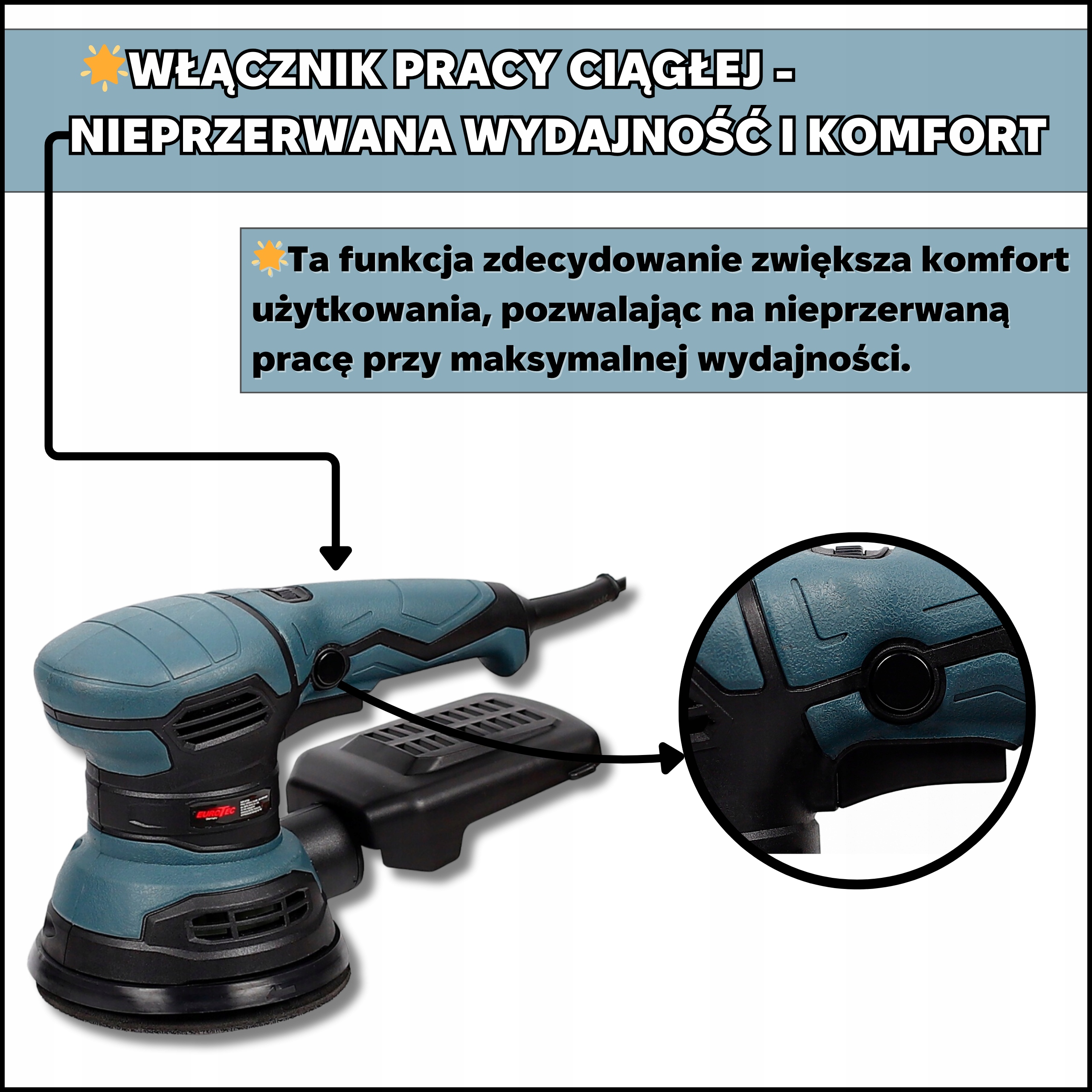 SZLIFIERKA OSCYLACYJNA KRS1300 S1A-KT03-125 — widok 4